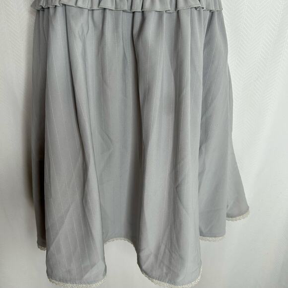 Secret Honey gray sleeveless dress ruffle Kawaii J Fashion - Picture 3 of 6